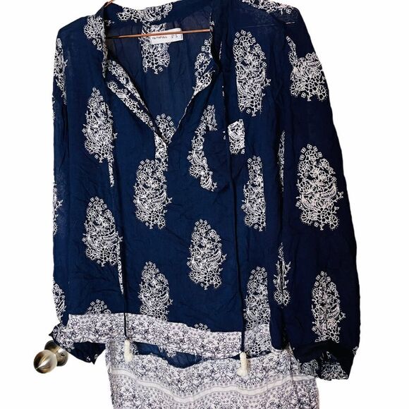 EUC Revolve Faithfull The Brand Blue Tunic Top 8 - Picture 1 of 4